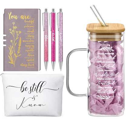 Christian Gifts Set for Women Bible Study Supplies Purple - Inspirational Faith Gift
