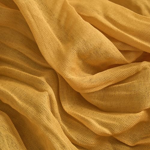 2 Pack Gold Yellow Cheesecloth Table Runners - Fall Boho Rustic Decor, 10FT