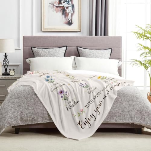 Coworker Retirement Gift Blanket 50 x 60 Inch White Farewell Throw