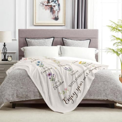Coworker Retirement Gift Blanket 50 x 60 Inch White Farewell Throw