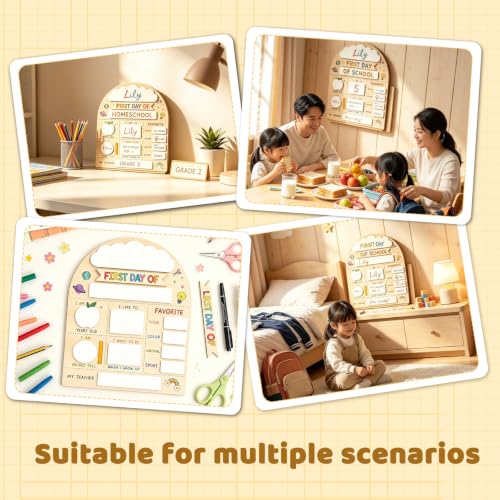 First & Last Day of School Sign with Stand & Erasable Marker Set