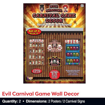 Evil Carnival Party Decorations Kit - Halloween & Themed Event Supplies