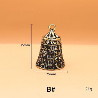 Skiennix Mini Antique Brass Copper Buddha Bells - 5-Piece Feng Shui Home Decor Set