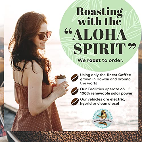 Hawaiian Paradise Coffee 10% Kona Blend Single Serve Cups 18 Count Dark Roast - Made From The Finest Beans - Compatible with Keurig K-Cup Brewers