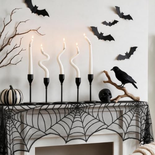 White Ghost Taper Candles Halloween Decorations - 5 pcs
