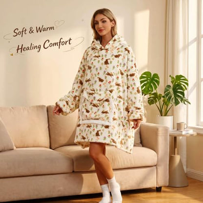 Adult Cozy Wearable Blanket Hoodie XX-Large Yy01 - TV Lounge Wrap