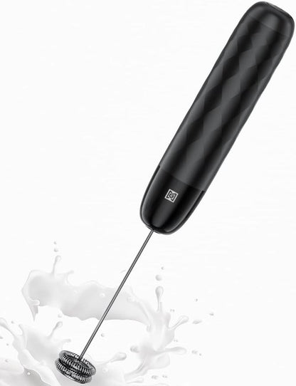 Maestri House Rechargeable Milk Frother - LunaFro Mini Handheld Electric Foam Maker | Detachable Stainless Steel Whisk for Lattes, Matcha, Cappuccino