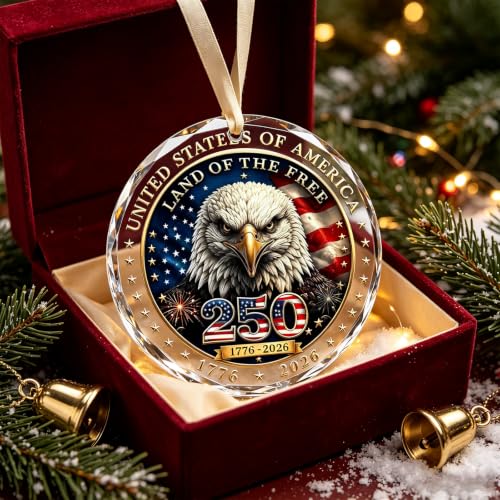 250th Anniversary USA Christmas Ornament 2026 Patriotic Holiday Decoration - Variation of THIS listing