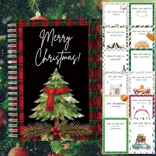 Christmas Gift Card Book S30 - Surprises, DIY Spiral-Bound Holiday Organizer