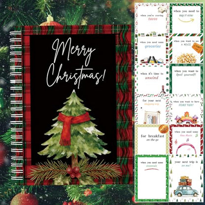 Christmas Gift Card Book S30 - Surprises, DIY Spiral-Bound Holiday Organizer