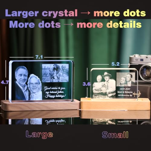 3D Crystal Photo Gift - Personalized Anniversary & Wedding Keepsake - Variation B
