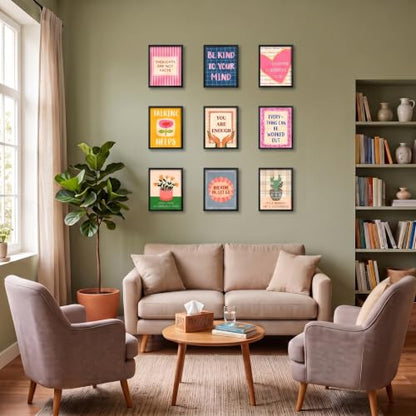 Quotes on Healing Mental Health Posters Set 8x10in - Unframed Therapy Office Decor - Variation of THIS listing
