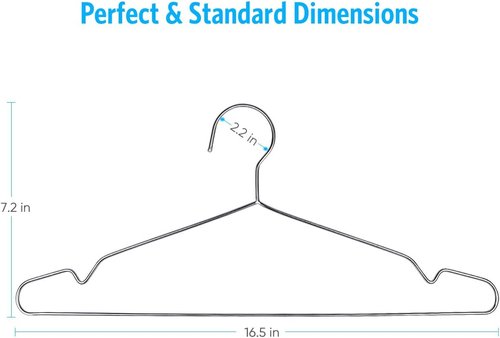 Fayleeko Wire Coat Hangers - 40 Pack Heavy Duty Stainless Steel Ultra Thin Space-Saving 16.5 Inch