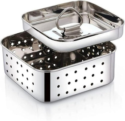 Durable Stainless Steel Square Paneer Maker – 350ml for Perfect Homemade Cheese