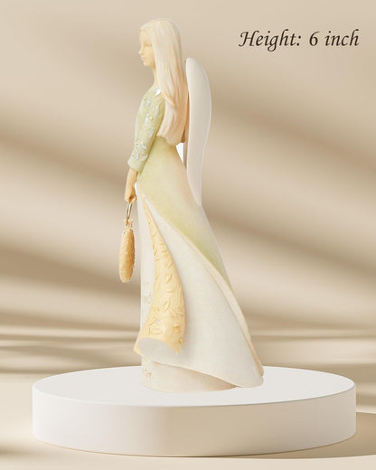 Regine Switzerland Retirement Gift - Angel Holding Clock Figurine for Women | Perfect Retirement Party Decoration