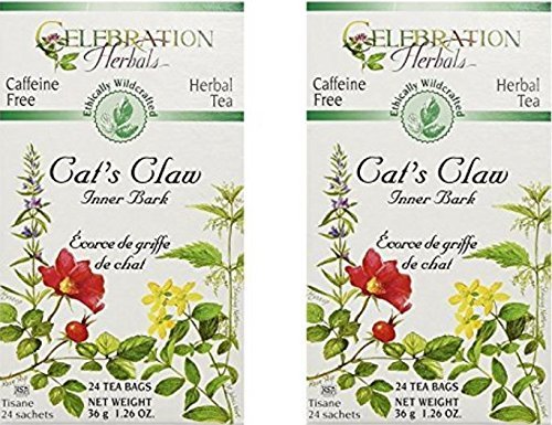 Celebration Herbals Cats Claw Inner Bark, 48 Herbal Tea Bags (2 packs of 24)