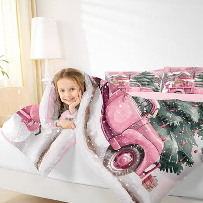 Kids Pink Christmas Comforter Set King Size Multi 200 - Feelyou