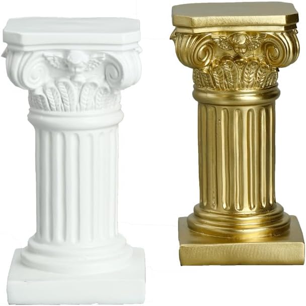 Regine Switzerland Mini Roman Pillar Greek Columns - Classic Resin Statues for Home & Garden Decor