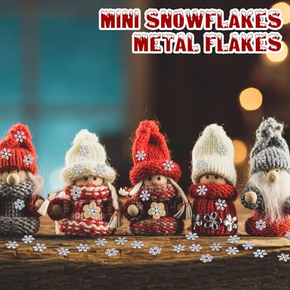 600 Pcs Mini White Snowflakes Christmas Craft Decorations - Variation of 600