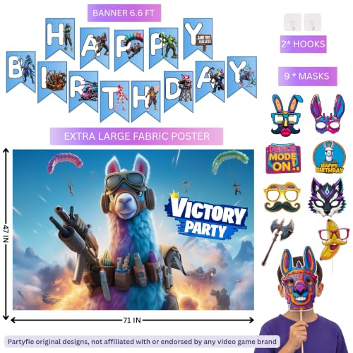 Video Game Birthday Party Decorations Set - 147 Pcs Gamer Theme for Boys