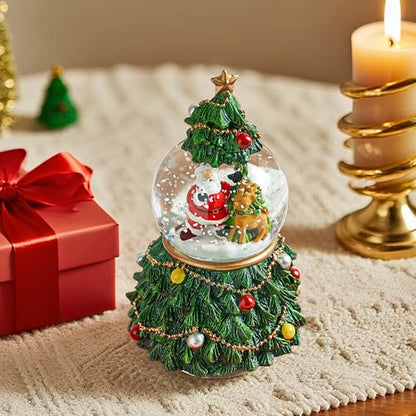 Christmas Tree Snow Globe Music Box - Oh Christmas Tree - Gifts for Women & Girls