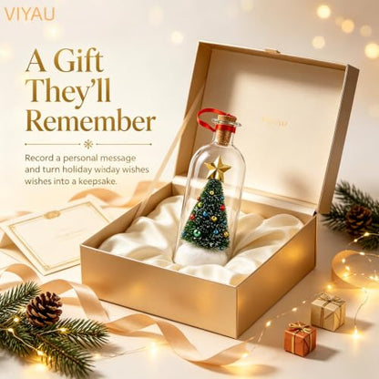 Recordable Christmas Tree Message in a Bottle - Personalized Holiday Ornament (1pc)