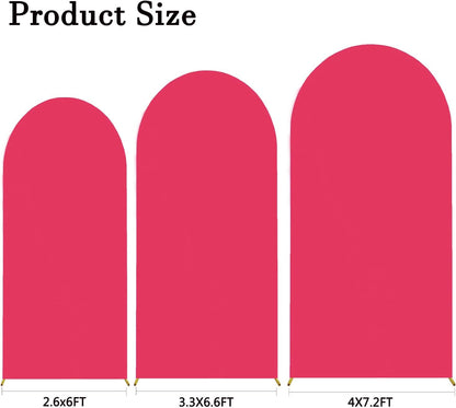 Skiennix 7.2 FT Hot Pink Spandex Arch Backdrop Cover - Perfect for Weddings & Baby Showers