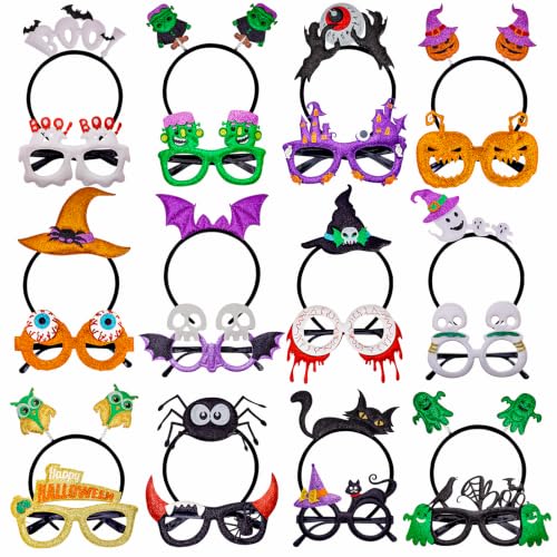 Halloween Headbands and Glasses Frame Set 24PCS Party Favors