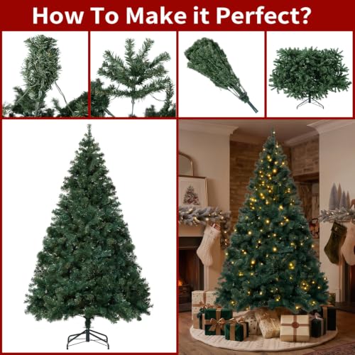 4FT Prelit Christmas Artificial Tree with Warm White LED Lights - Holiday Decor