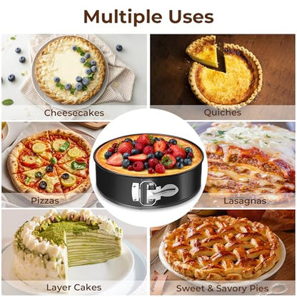 9 Inch Springform Pan with Removable Bottom for Easy Cake Release - EPXEE