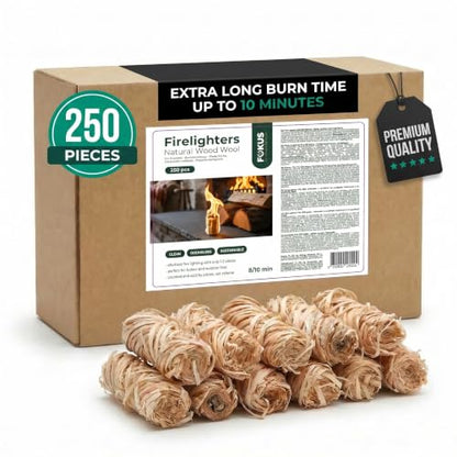 Tumbleweed Fire Starters 250 Pack - Natural Wood Wool & Odorless