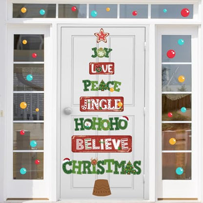 Christmas Tree Window Clings Sticker Kit - Tree Variation