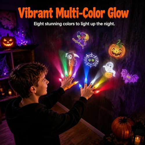 36 Pack Halloween Finger Light Projectors - Spooky Party Favors