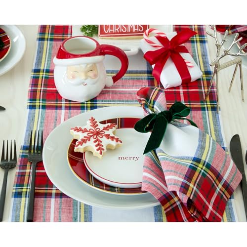 White Linen Napkin Set of 4 - 20 x 20 Inches, European Craftsmanship