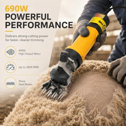 Electric Carpet Trimmer with Adjustable Speed and Shearing Guide – 690W Heavy Duty Tool