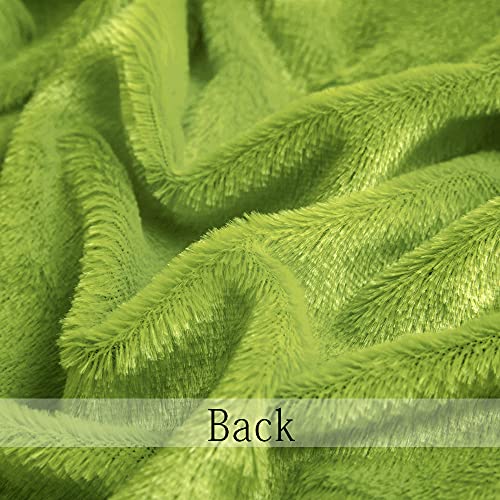 Christmas Plush Pillow Covers 18x18 Grinch Green Pack of 2 - Faux Fur Decor