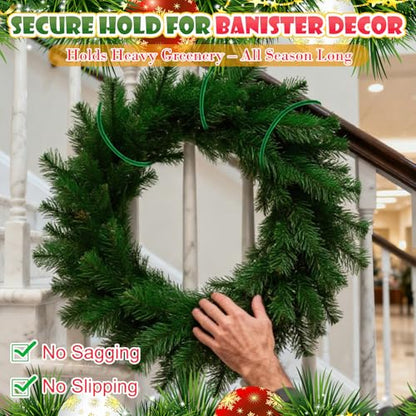 200PCS Green Fuzzy Chenille Garland Ties for Christmas & Holiday Decor