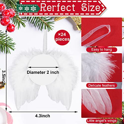 Christmas Angel Wings Ornaments & Sublimation Blanks Set - Holiday Decor
