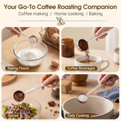 Stainless Steel Coffee Measuring Spoons Set - 1Tbsp 15ml & 2Tbsp 30ml Kitchen Utensils
