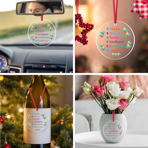 Autism Awareness Hanging Ornament Gift for Kids, Women, Men - Christmas, Holiday Decor