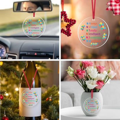 Autism Awareness Hanging Ornament Gift for Kids, Women, Men - Christmas, Holiday Decor