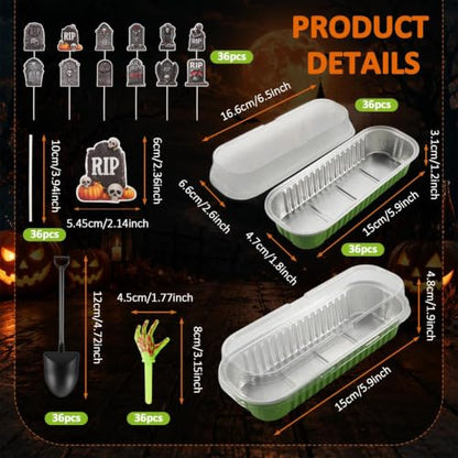 Halloween Zombie Hands Cake Decorations Set of 36 | Tombstones & Cupcake Toppers