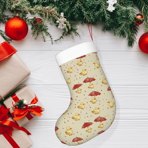 Raindrop Ducks Christmas Stockings with White Soft Plush Cuff - Holiday Decor
