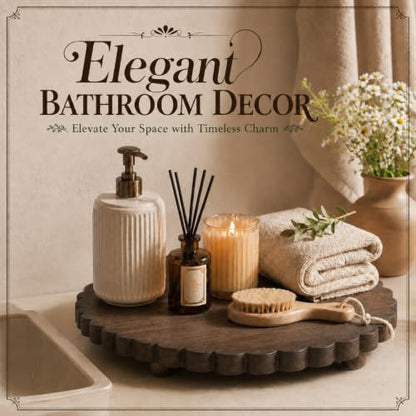 12-Inch Farmhouse Wooden Riser for Kitchen Counter Decor and Display
