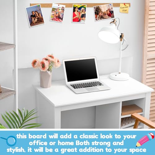 60 Inch Cork Bulletin Board Strips Aluminum Frame Set of 10 - Office & Home Use