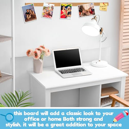 60 Inch Cork Bulletin Board Strips Aluminum Frame Set of 10 - Office & Home Use