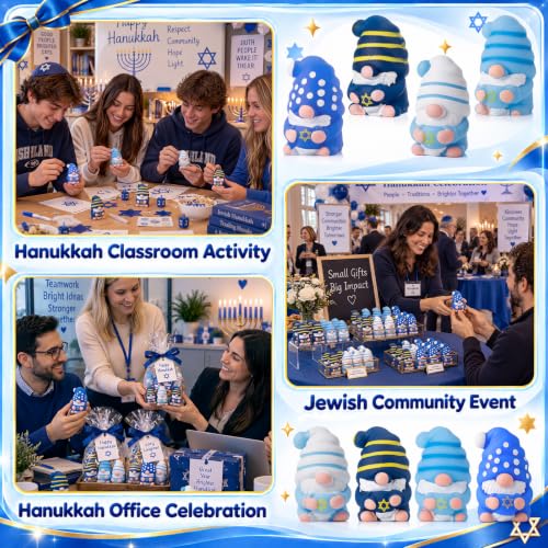 Hanukkah Gnome Stress Relief Balls Set - 20 Pack Blue & White Star of David