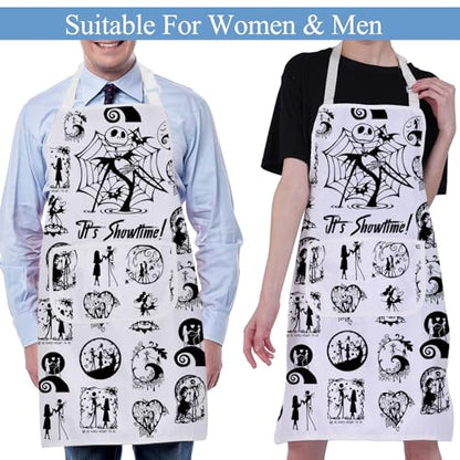 Jack Apron with Pockets Horror Movies Inspired Gifts for Sally Fans Halloween Nightmare Custom Showtimes Variation 25613