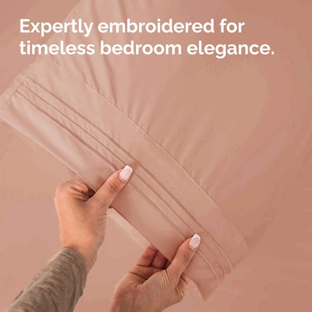 Queen Pillow Cases by [Brand Name] - Ultra Soft Hotel Quality Covers | Cozy, Wrinkle-Free, Fade Resistant - 2 Piece Set in Mauve