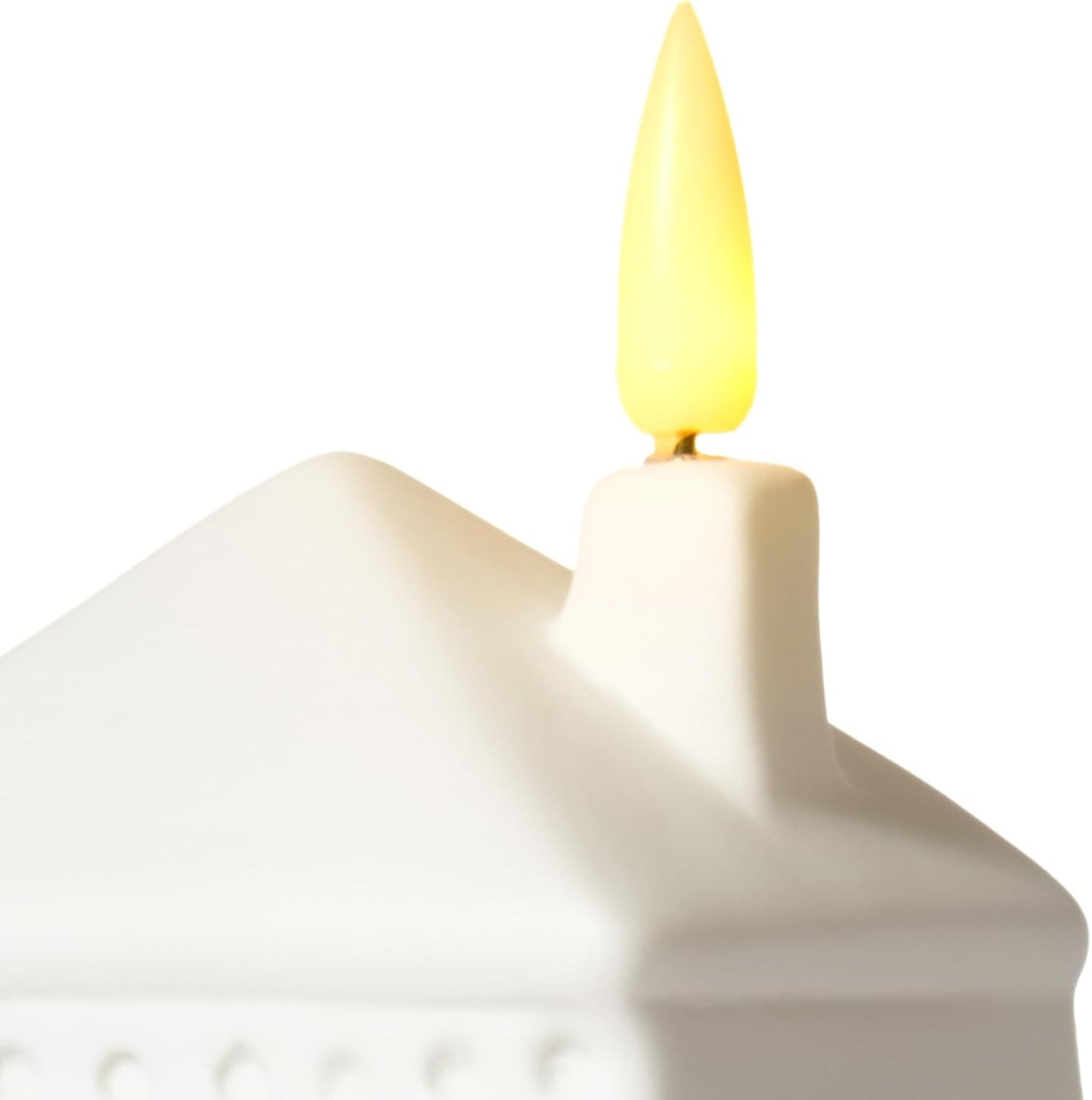 WDS WONDROUS Ceramic Christmas Village Set - Light Up Tabletop Decor | Set of 3 Flameless LED Houses